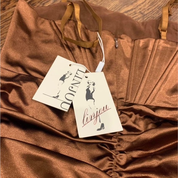 Mini dark brown dress - Picture 6 of 8